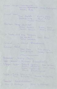 Talent Show Program, page 2