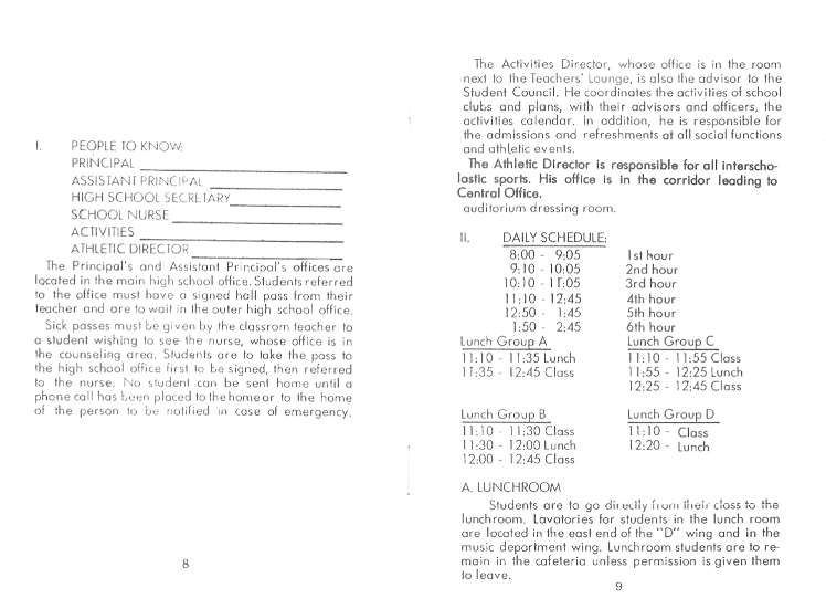 Cherry Hill High School Student Handbook pp.8-9