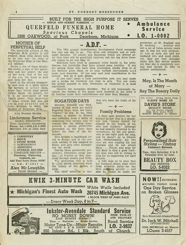 messenger Sunday, May 11, 1958 p4